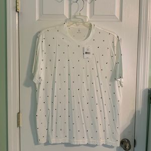 White extra large t-shirt with computer icon prints